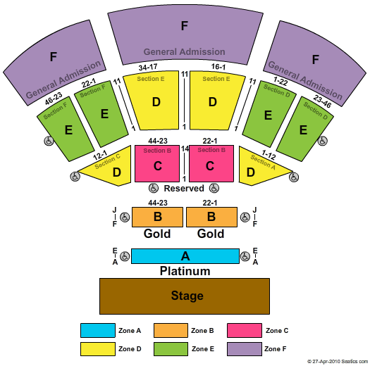Ironstone Amphitheatre At Ironstone Vineyards End Stage Zone Seating Chart